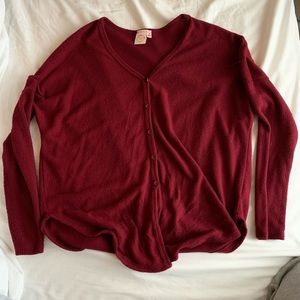 Super soft button front sweater